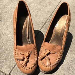 Report platform chunky heels.